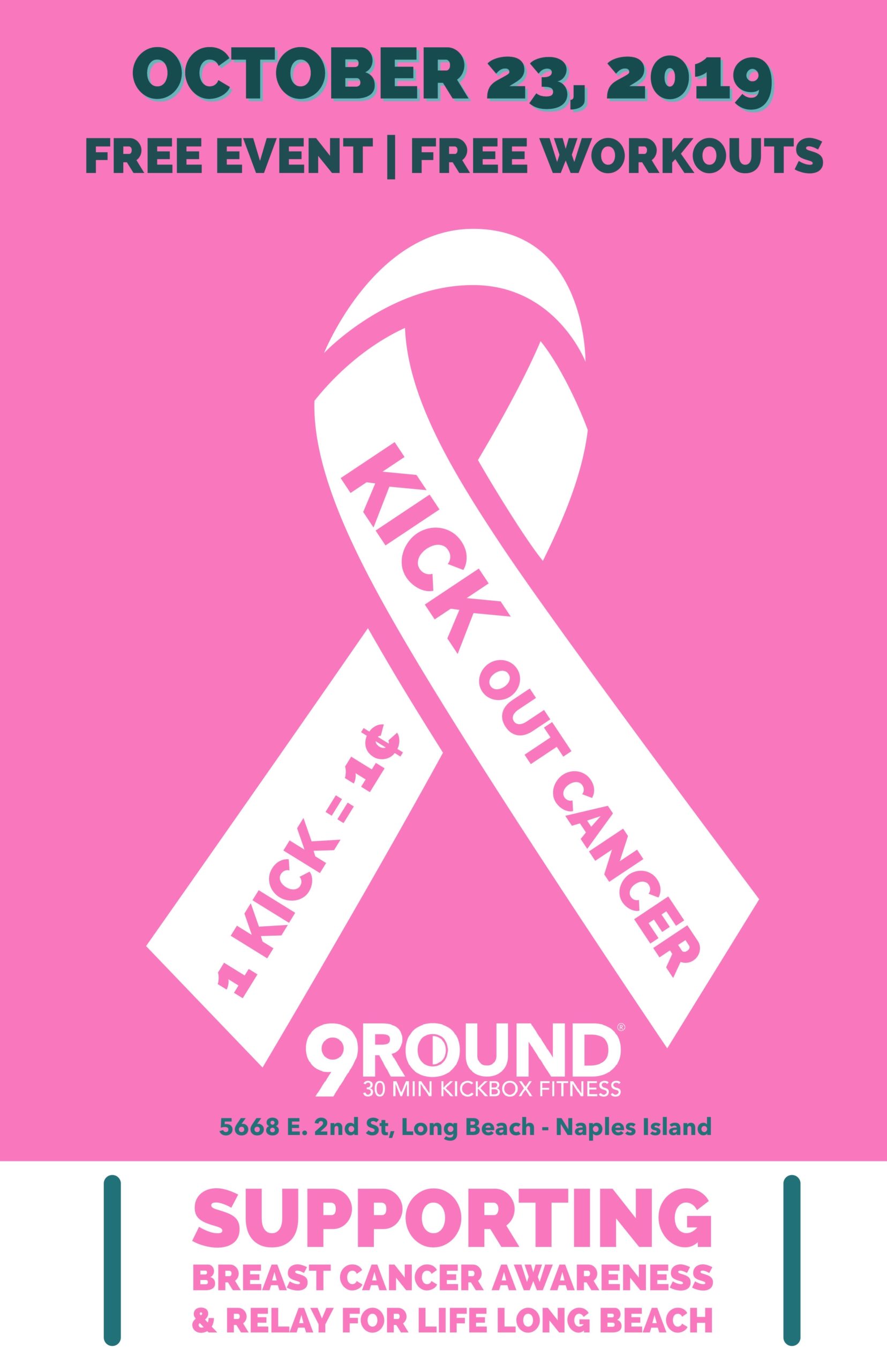 9Round Long Beach to Host Kick Event for RELAY FOR LIFE LONG BEACH